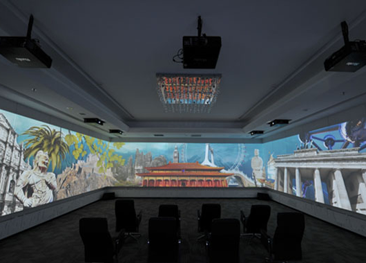 折幕投影在會議室的應(yīng)用場景