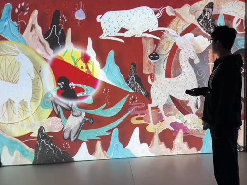 魔法手電筒-墻面互動投影-蘇州好奇數(shù)字科技