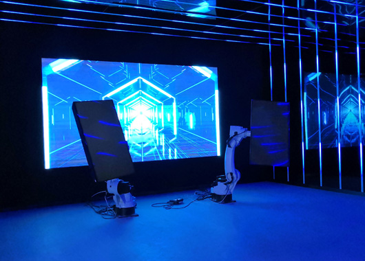 機(jī)械臂+led顯示屏在數(shù)字展館展廳的應(yīng)用場(chǎng)景