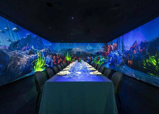 折幕投影在主題餐廳的應(yīng)用場景